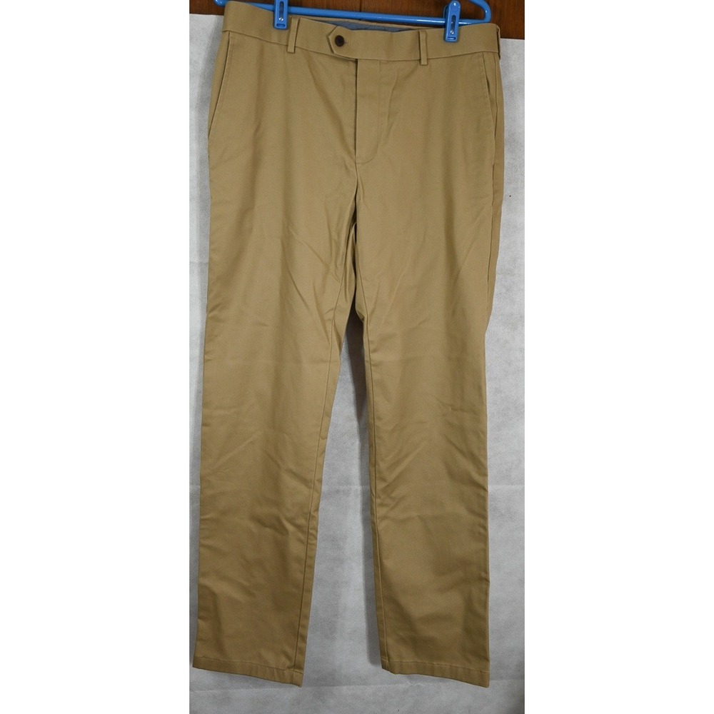 NEW Charles Tyrwhitt Mens Slim Fit Non-Iron Chinos Tan Khaki Pants 34W 32L
